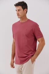 Cortefiel Playera básica piqué Morado