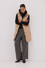 Cortefiel Chaleco largo reversible Beige