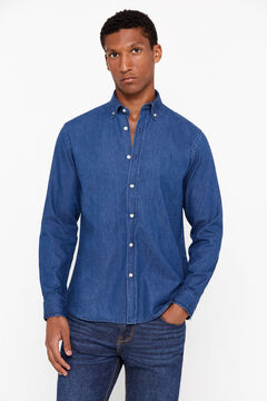 Cortefiel Camisa denim Azul