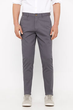 Cortefiel Pantalón chino ligero slim fit Gris