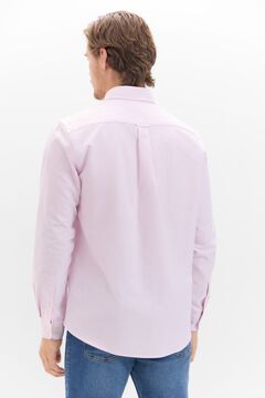 Cortefiel Camisa oxford rayas Fucsia
