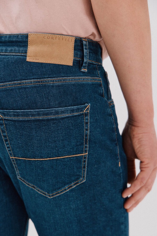 Cortefiel Pantalón denim regular fit Azul