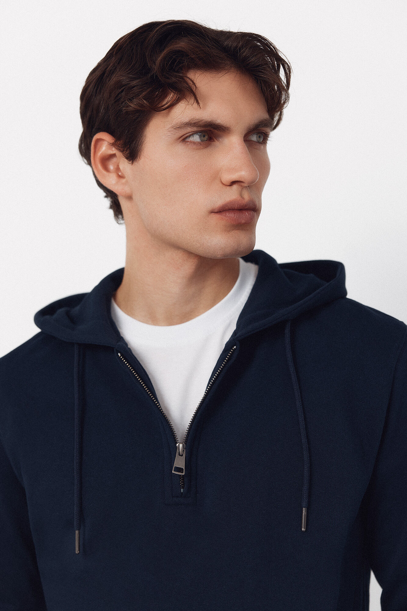 Cortefiel Sudadera con capucha Azul marino