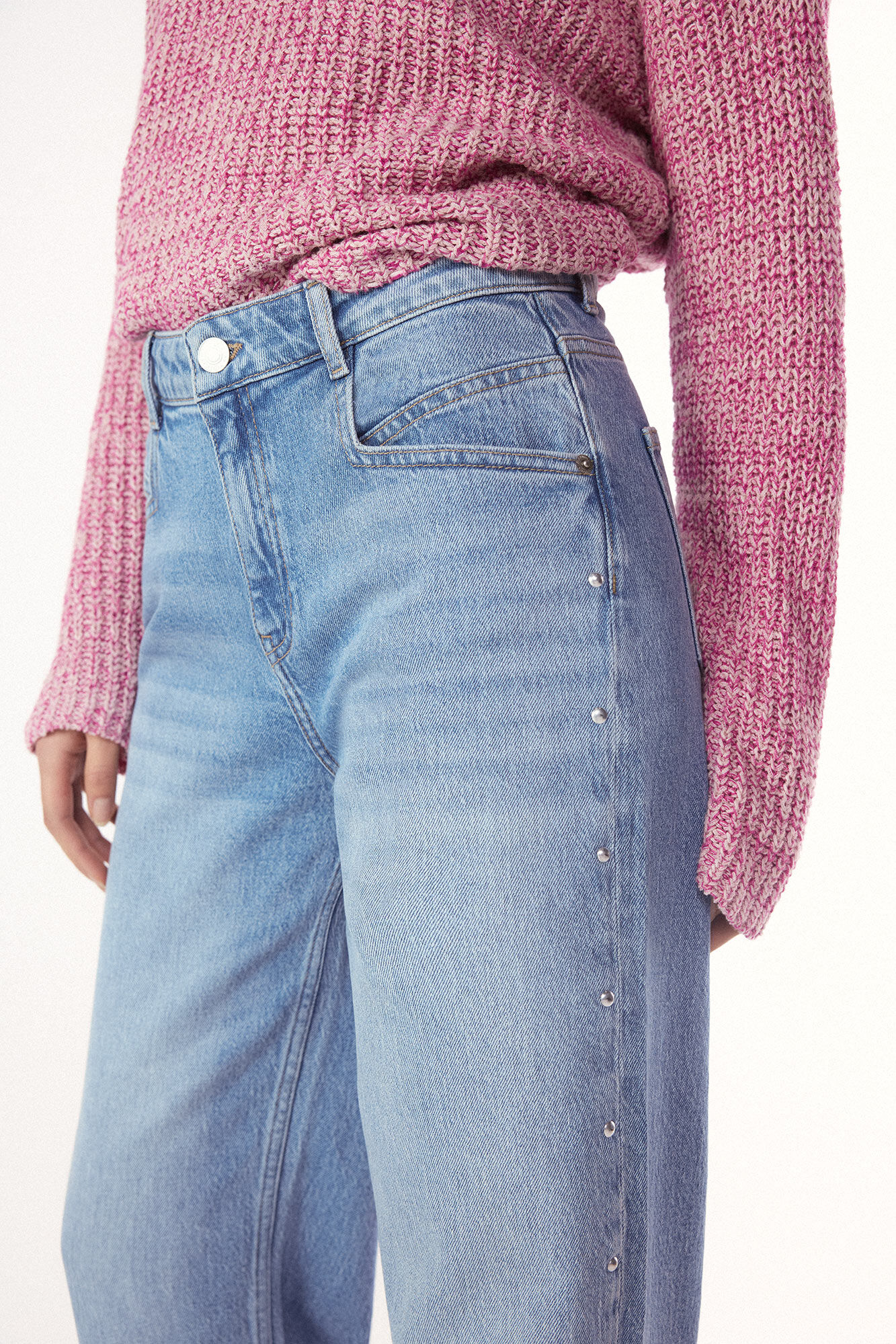 Slowlove Jeans con tachas Azul