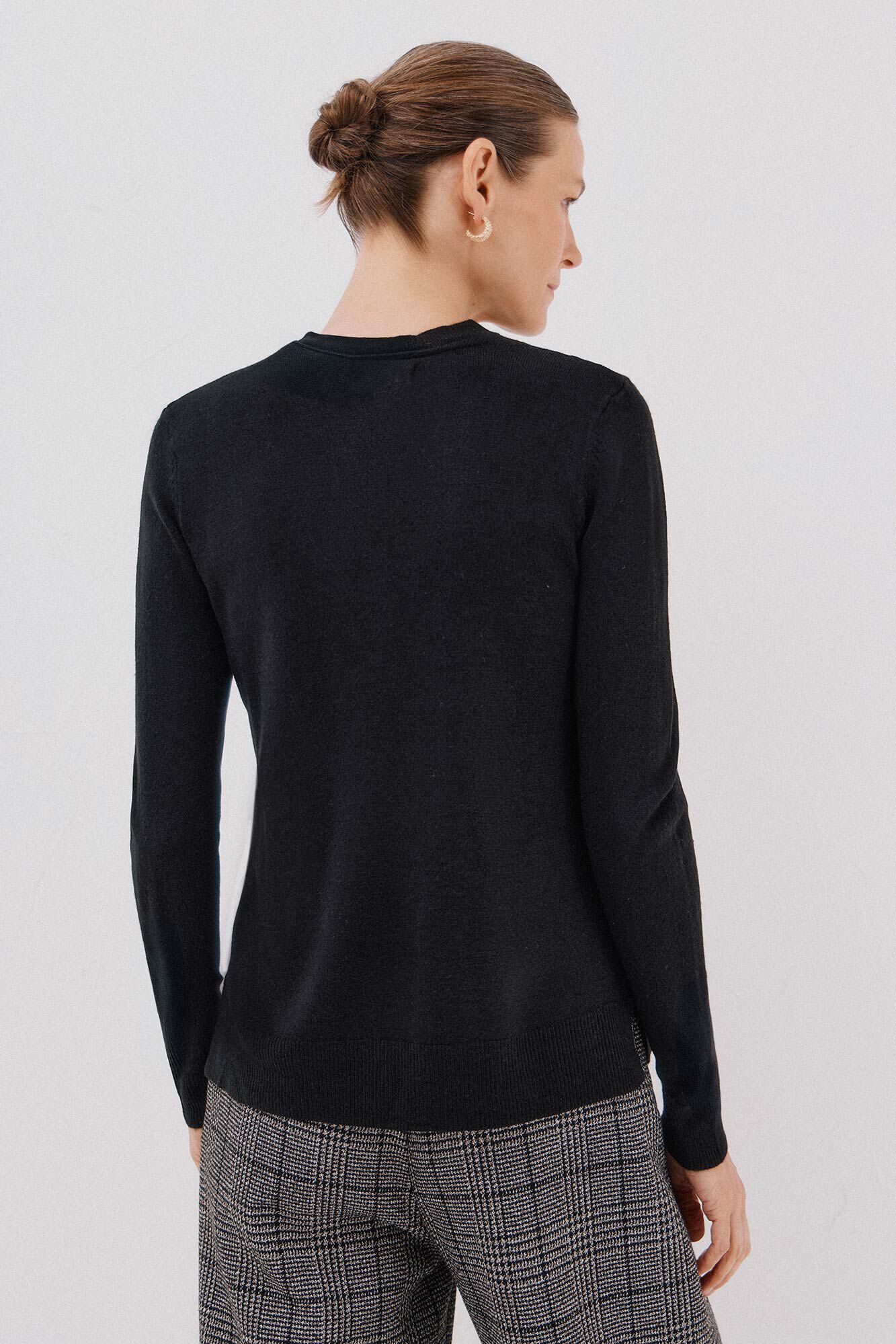 Cortefiel Su&eacute;ter tacto suave Negro