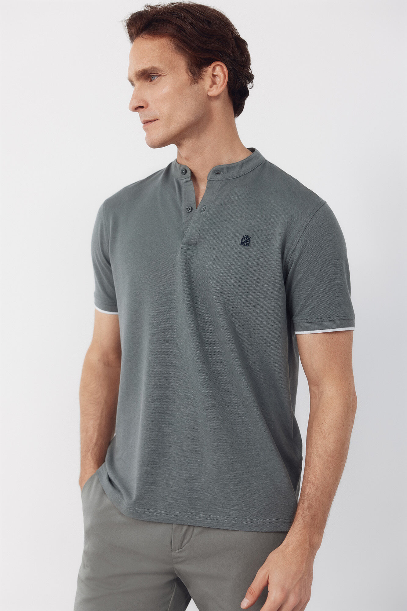 Cortefiel Polo cuello mao