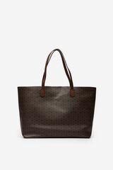 Cortefiel Bolsa shopper monogram Estampado marr&oacute;n