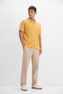 Cortefiel Polo básico Dorado