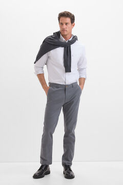 Cortefiel Camisa oxford rayas Gris