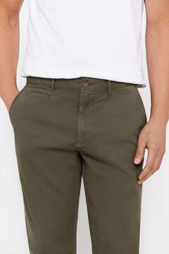 Cortefiel Pantalón chino ligero slim fit Kaki