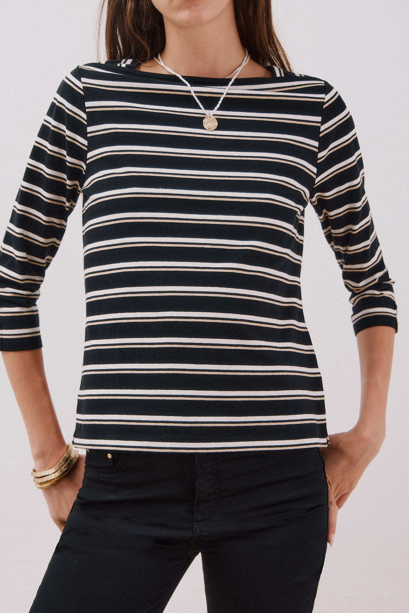 Cortefiel Playera b&aacute;sica barco Estampado gris