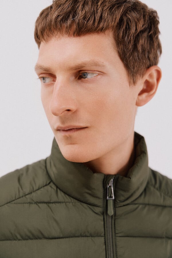 Cortefiel Chamarra acolchada ultralight Kaki