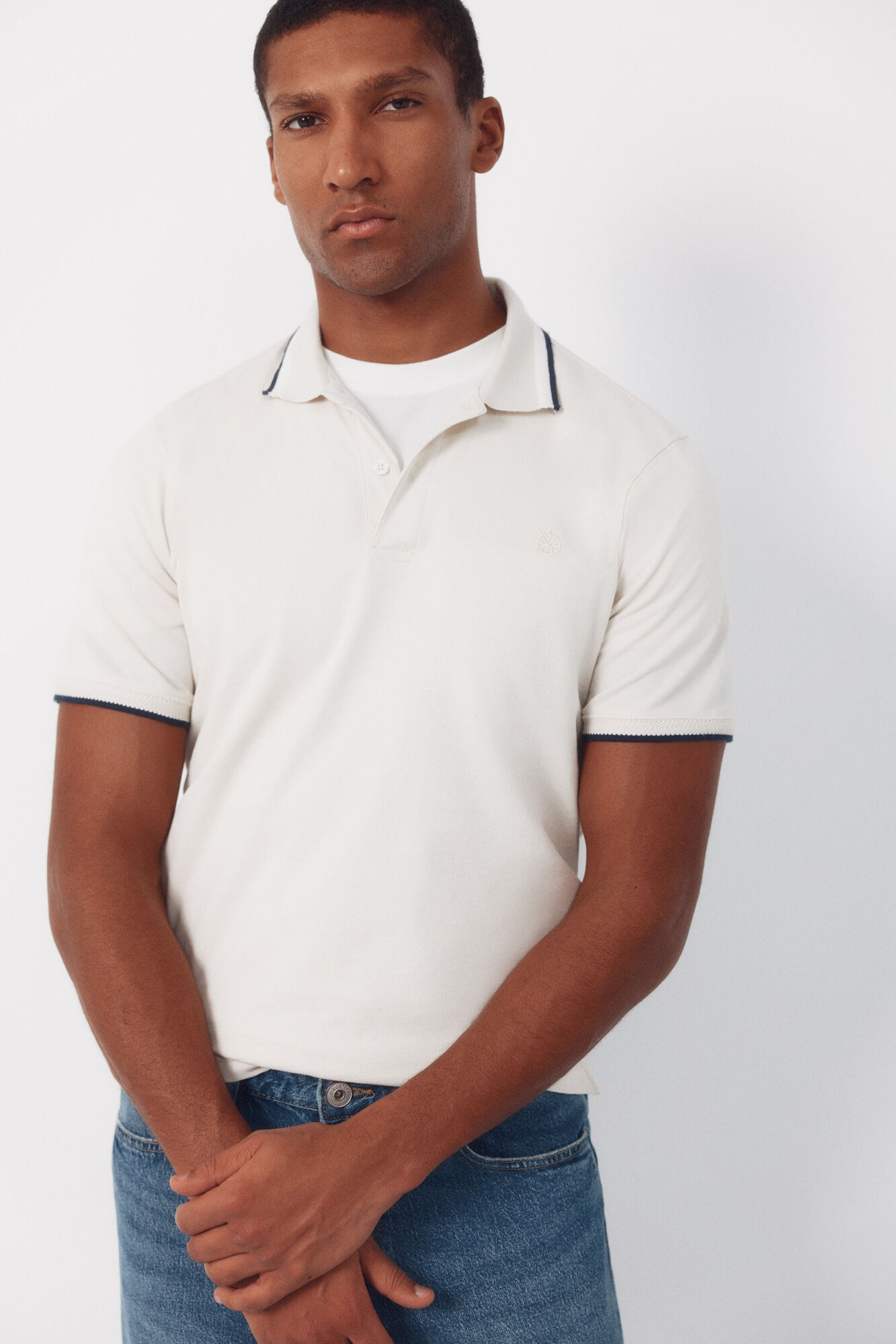 Cortefiel Polo estructura cuello fantas&iacute;a