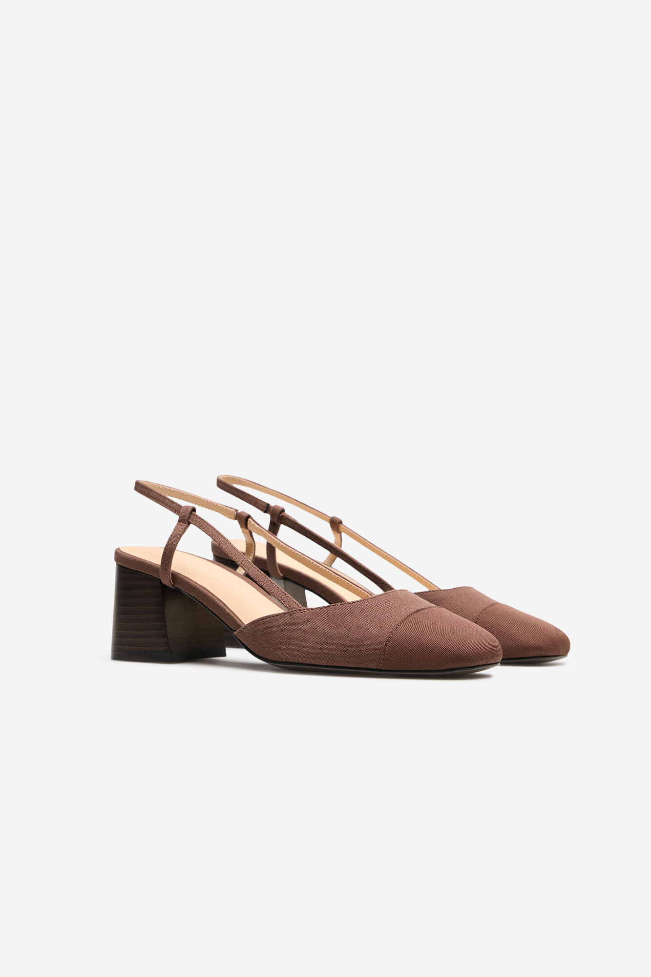 Cortefiel Zapato de tac&oacute;n destalonado Marr&oacute;n