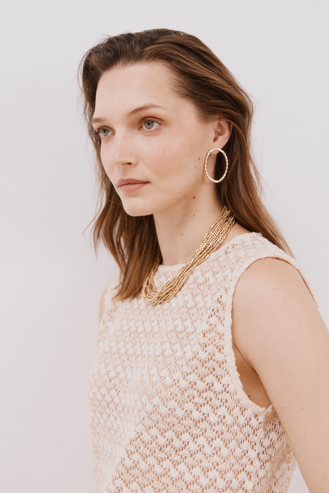 Cortefiel Top estructura l&uacute;rex Marfil