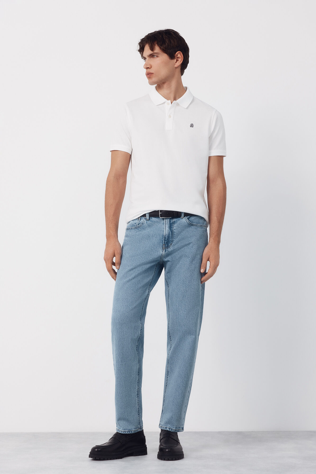 Cortefiel Polo b&aacute;sico piqu&eacute; slim Blanco