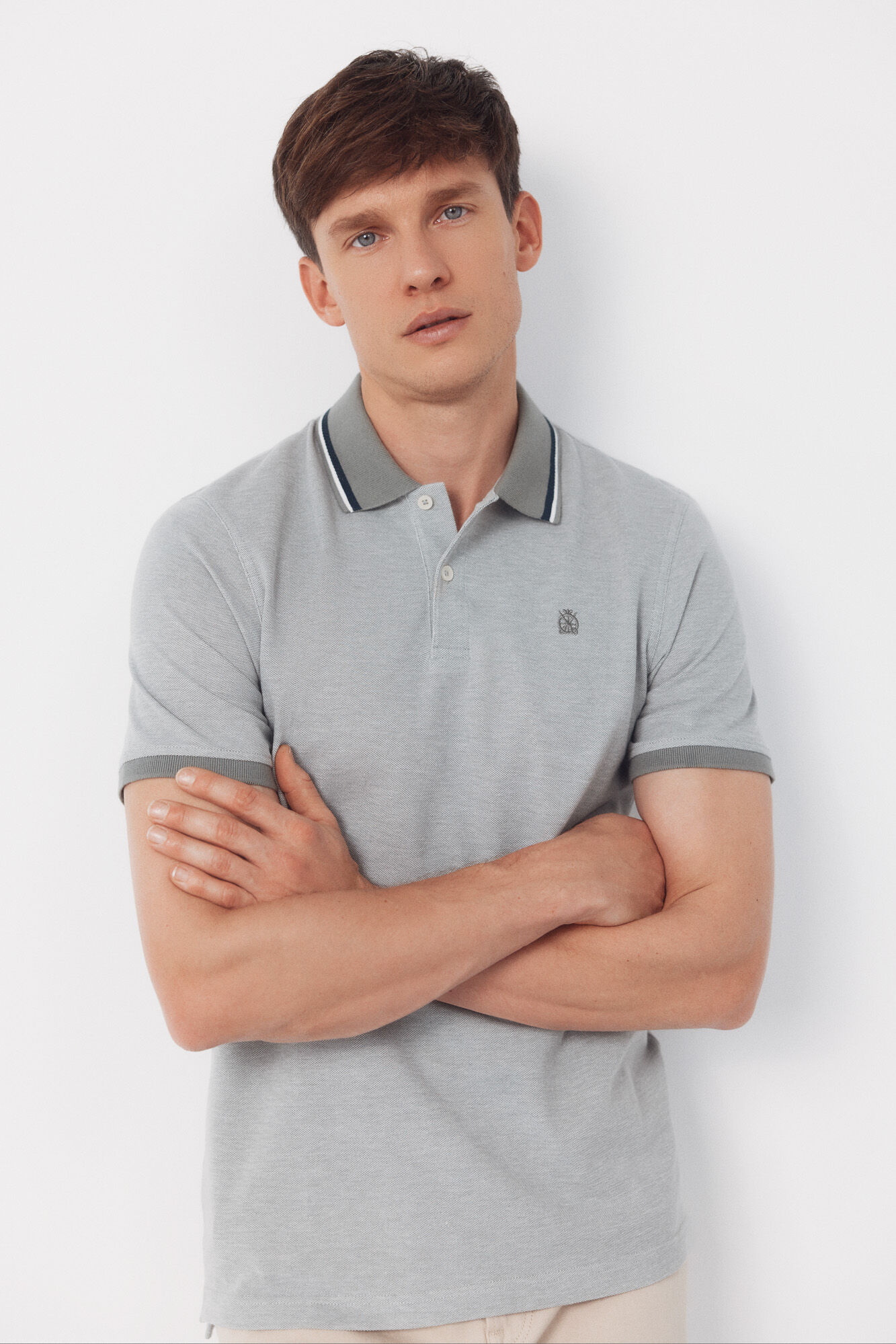 Cortefiel Polo oxford Gris
