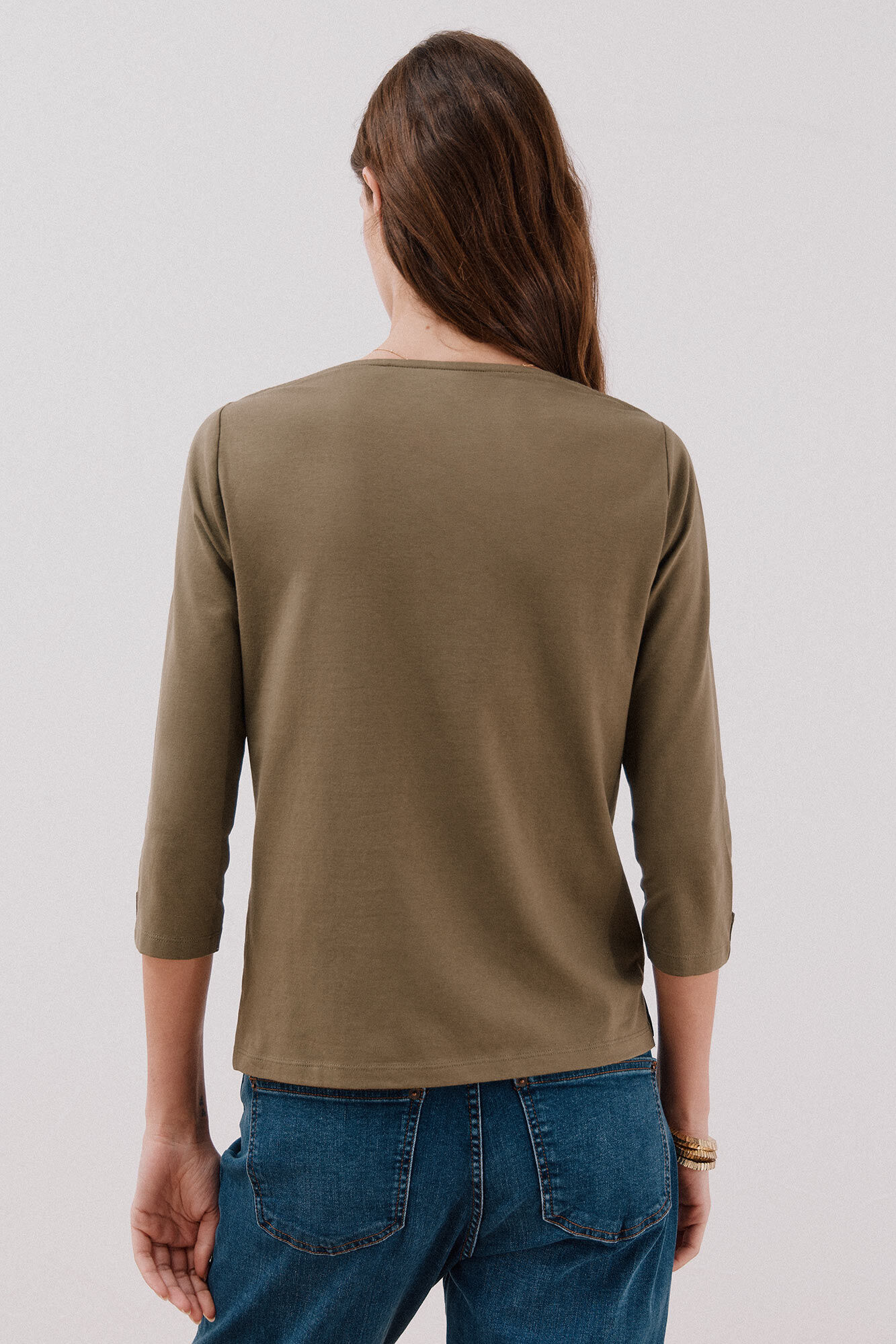 Cortefiel Playera b&aacute;sica barco Kaki