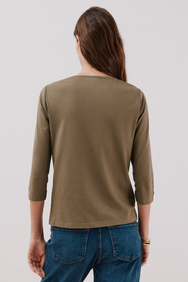 Cortefiel Playera básica barco Kaki