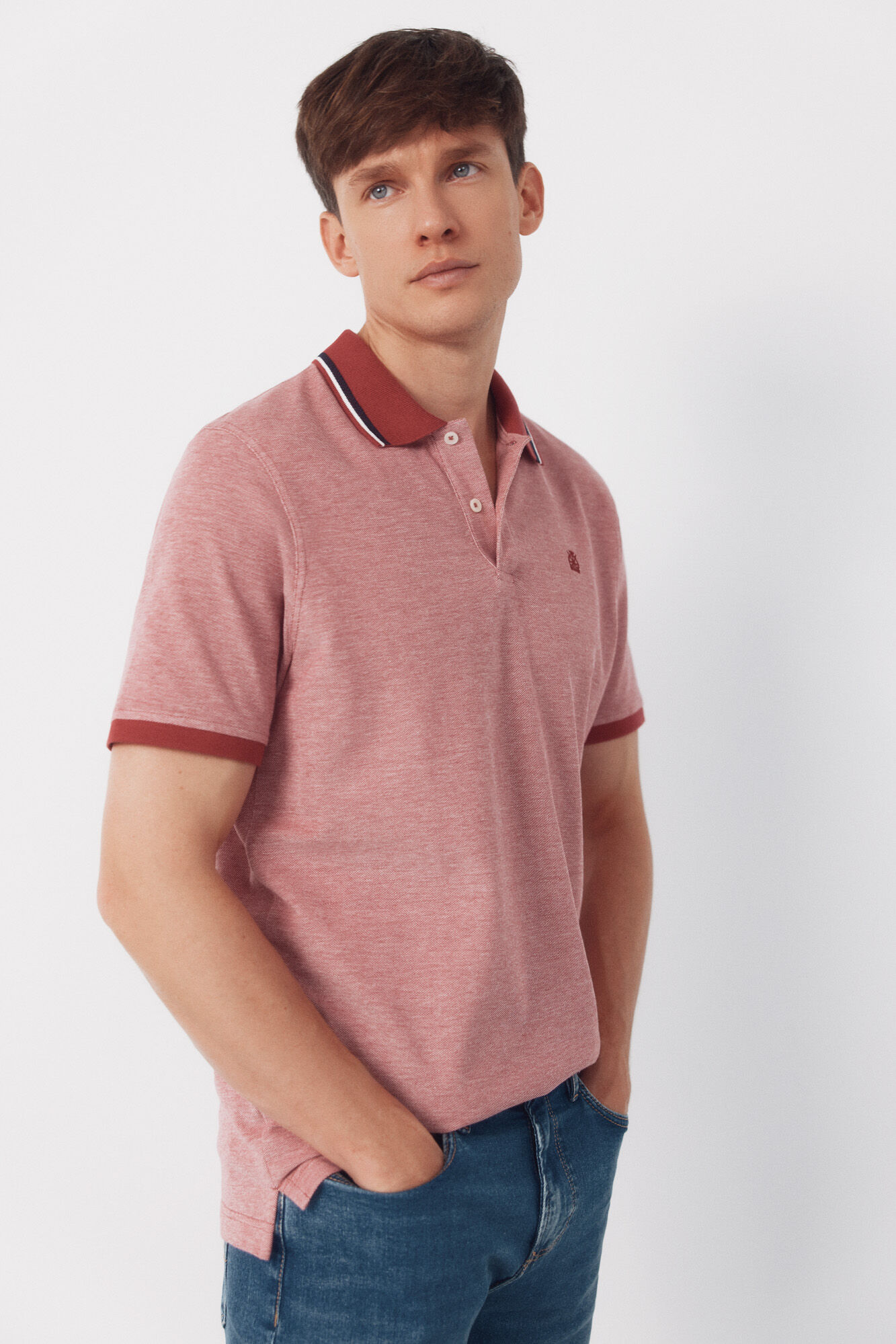 Cortefiel Polo oxford Rosa