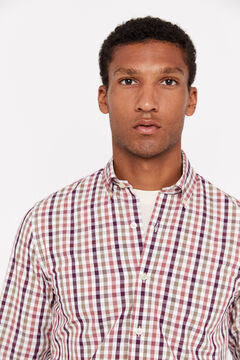 Cortefiel Camisa cuadros coolmax Rosa