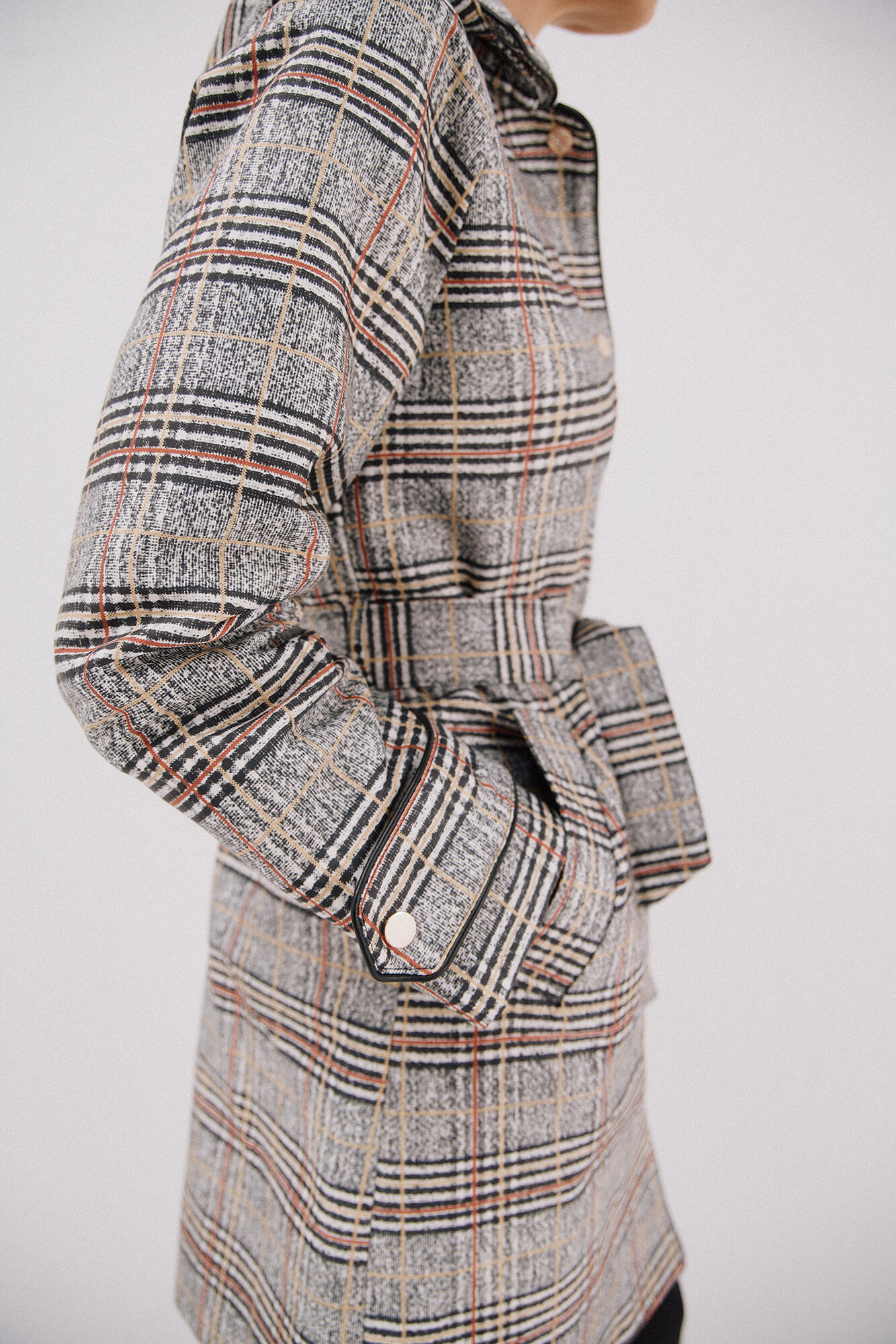 Cortefiel Gabardina satinada capucha desmontable Multicolor