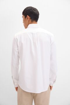 Cortefiel Camisa oxford liso Blanco