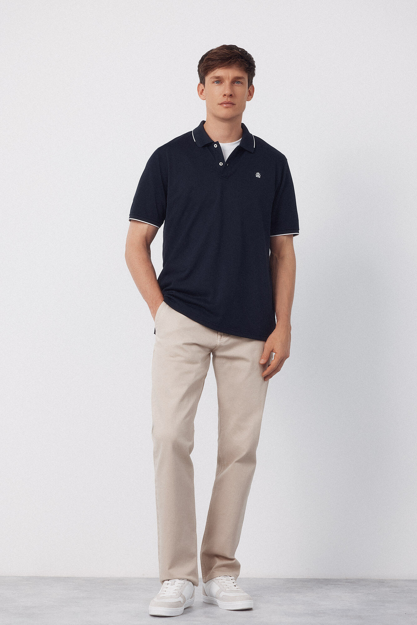 Cortefiel Polo COOLMAX&reg; cuello jacquard