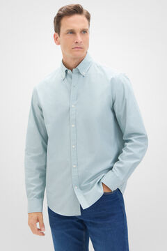 Cortefiel Camisa rayas coolmax Kaki