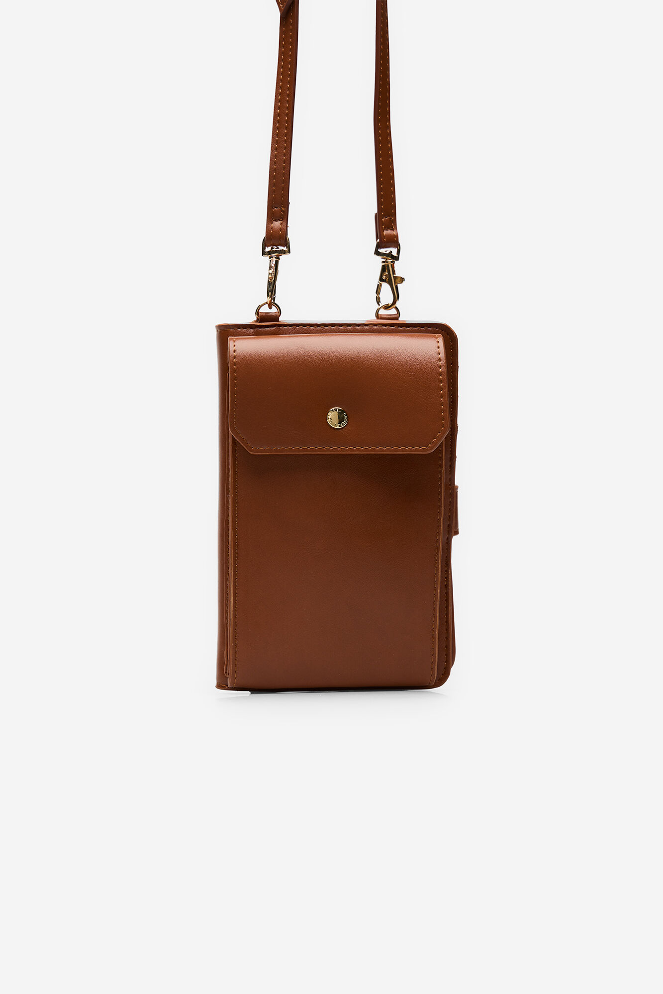 Cortefiel Portam&oacute;vil cartera liso Marr&oacute;n