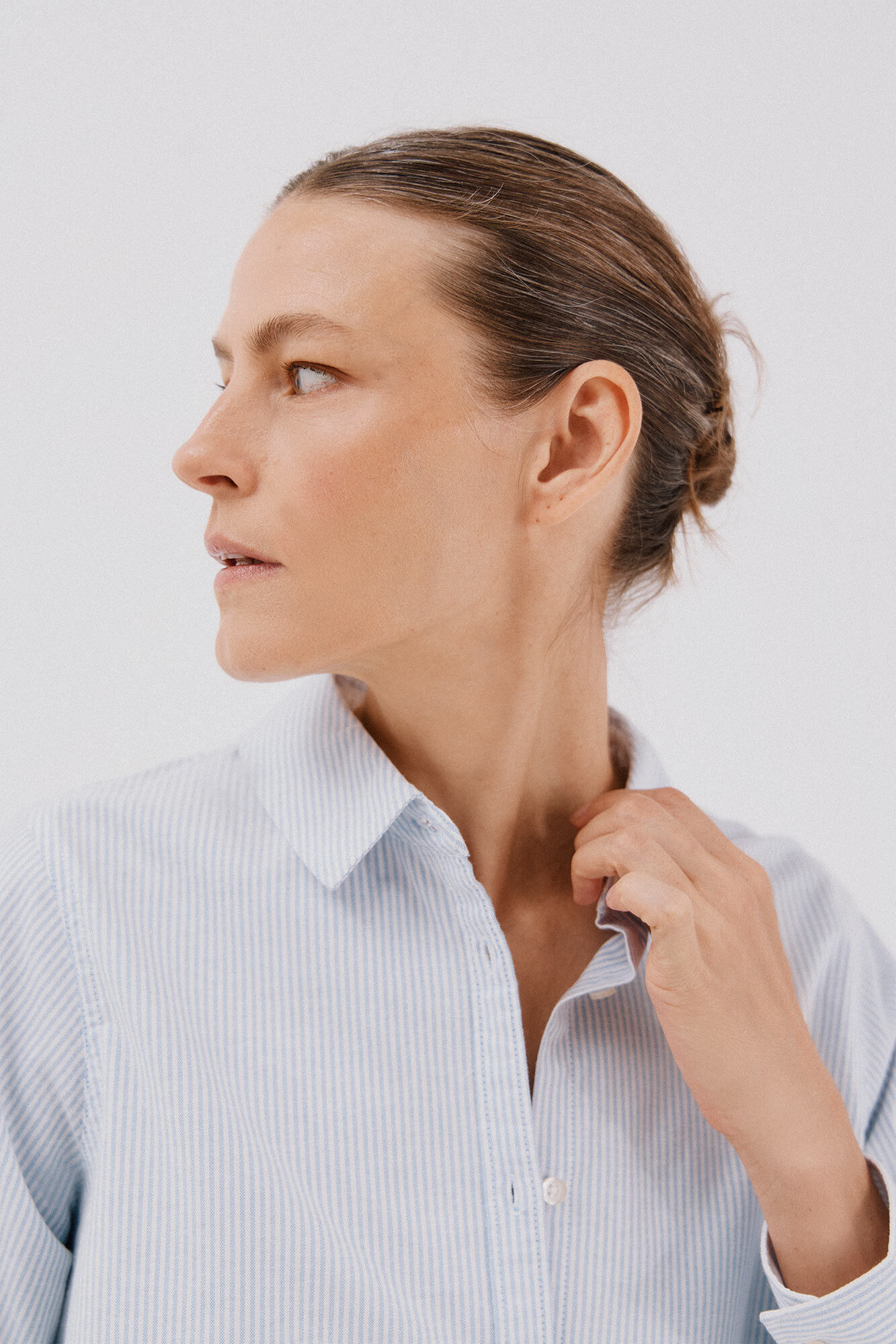 Cortefiel Camisa oxford  Estampado azul