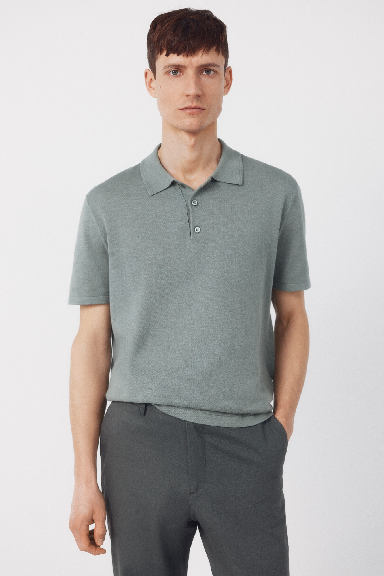 Cortefiel Jersey polo manga corta algod&oacute;n