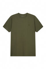 Cortefiel Playera básica piqué Kaki