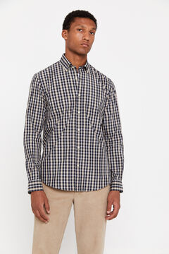 Cortefiel Camisa cuadros coolmax Azul oscuro
