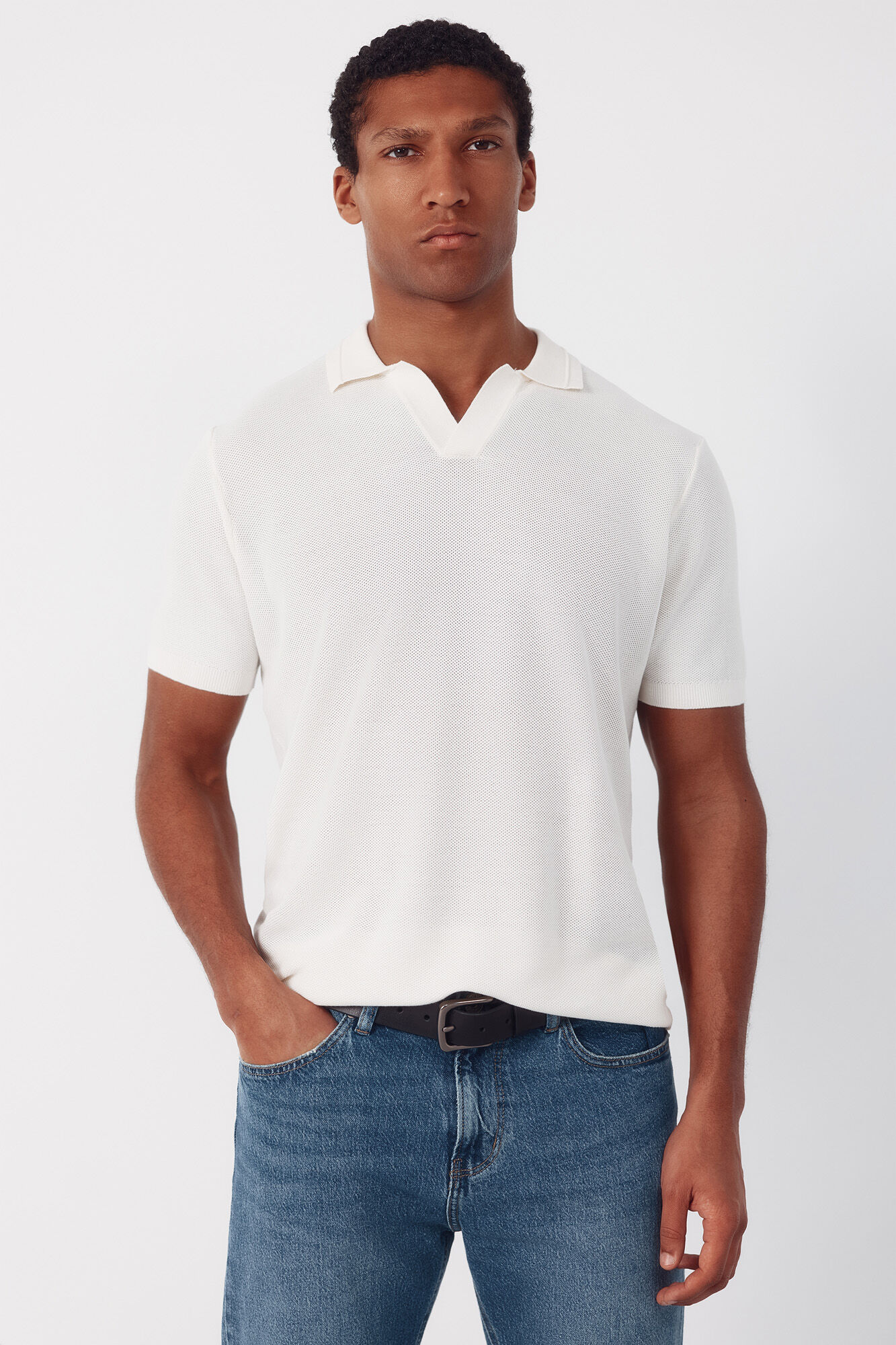 Cortefiel Jersey polo piqu&eacute; manga corta