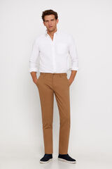 Cortefiel Pantalón chino estampado regular fit Marrón