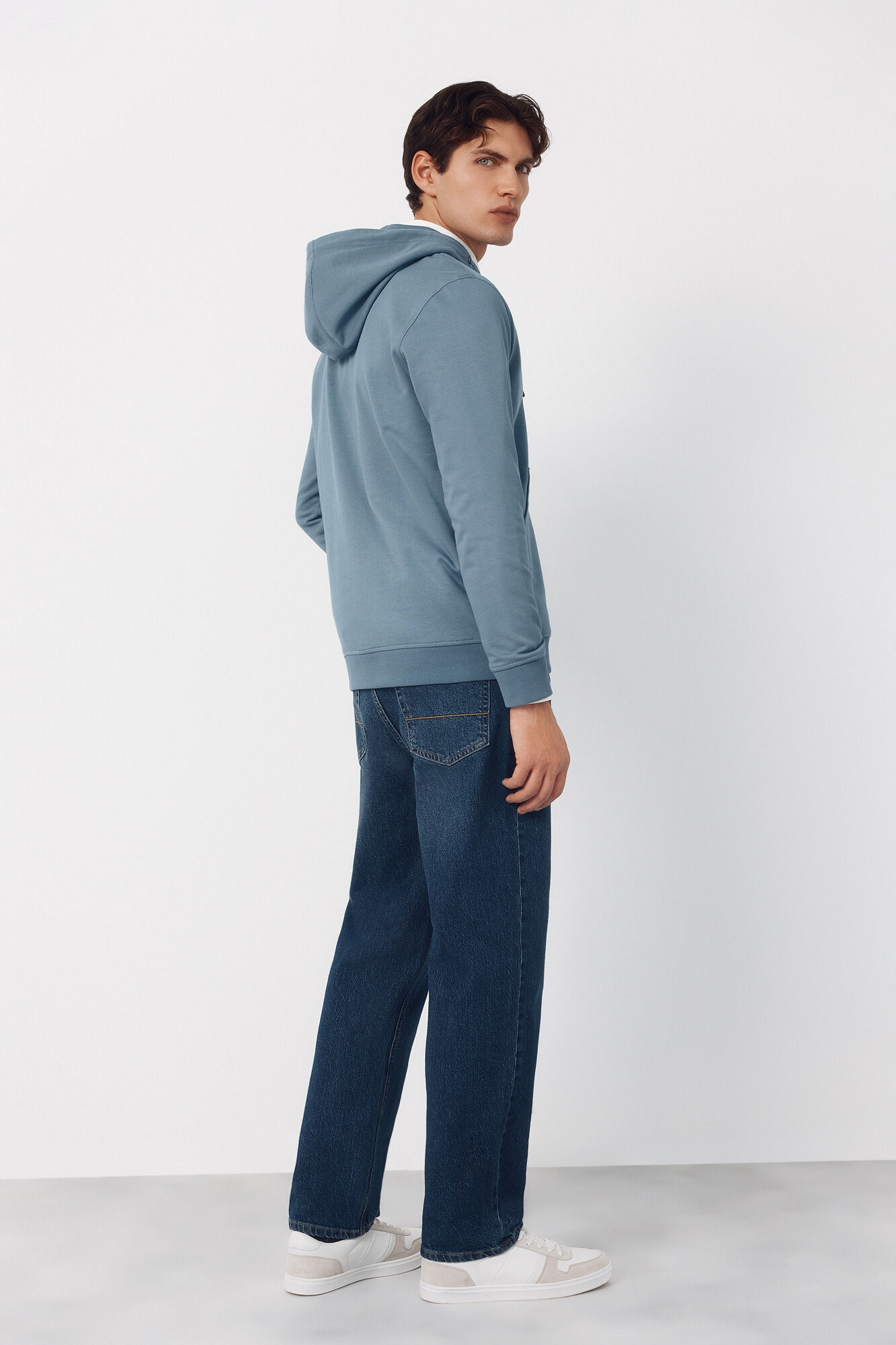 Cortefiel Sudadera con capucha Azul