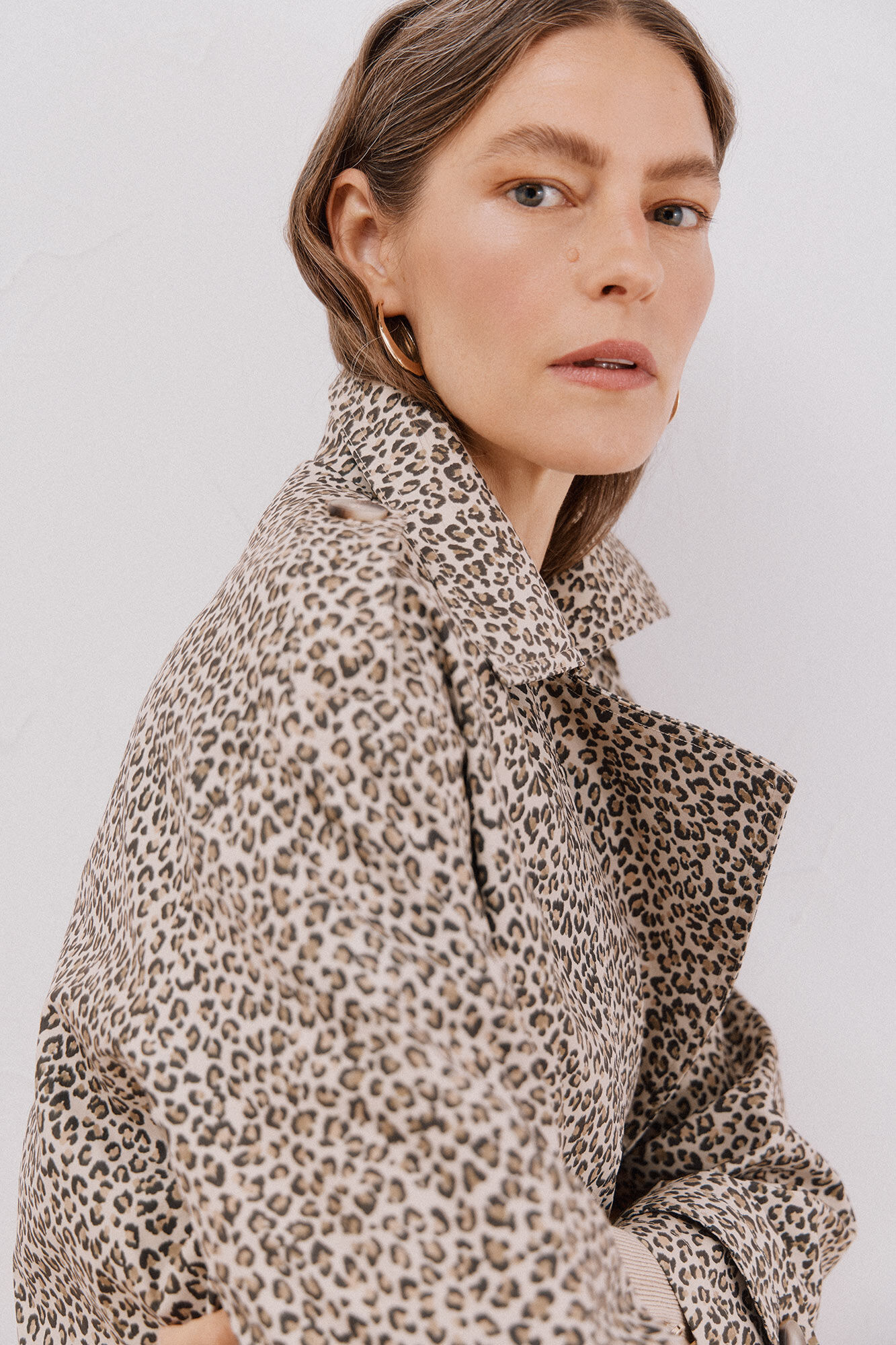 Cortefiel Gabardina corta Multicolor