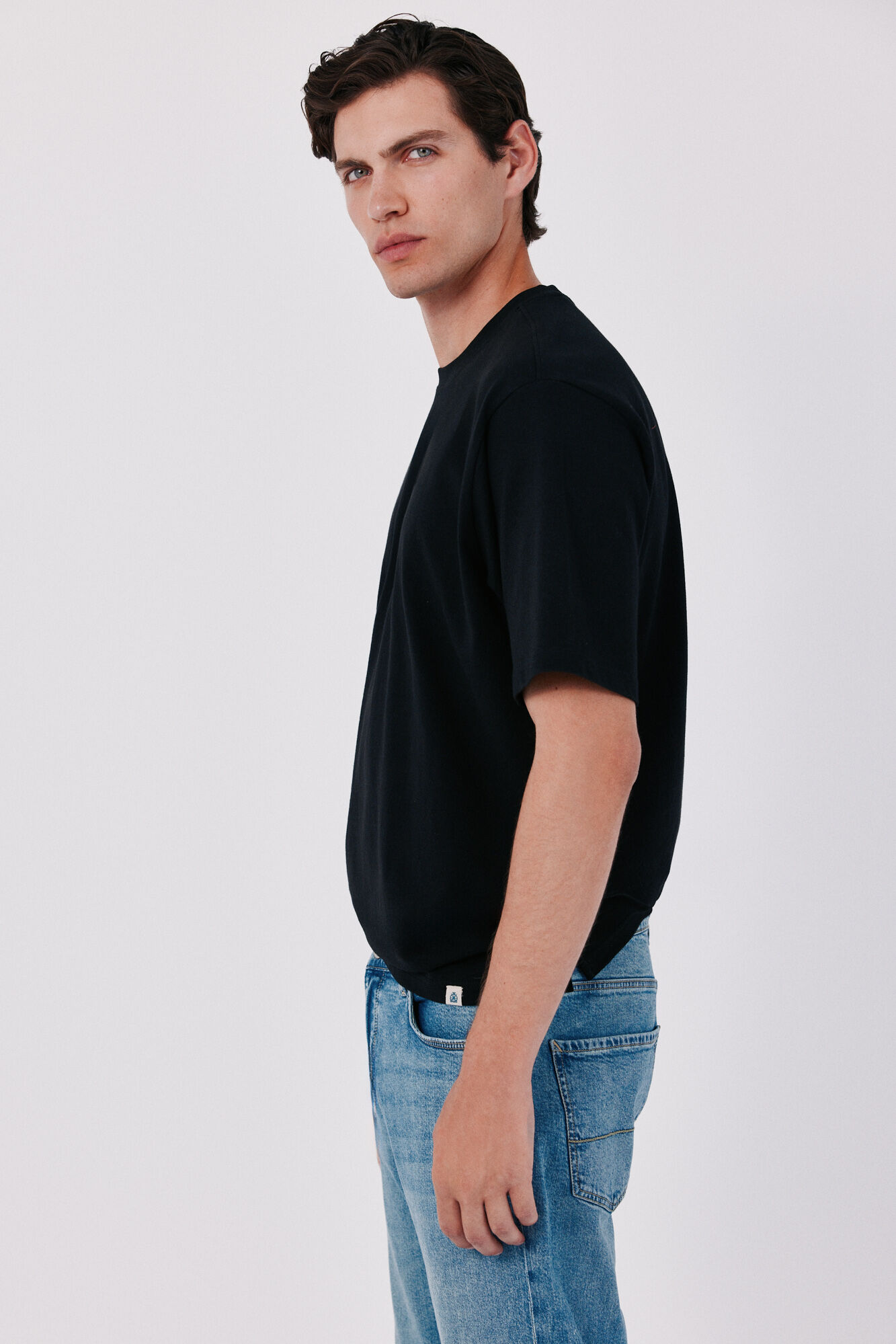 Cortefiel Camiseta b&aacute;sica Negro