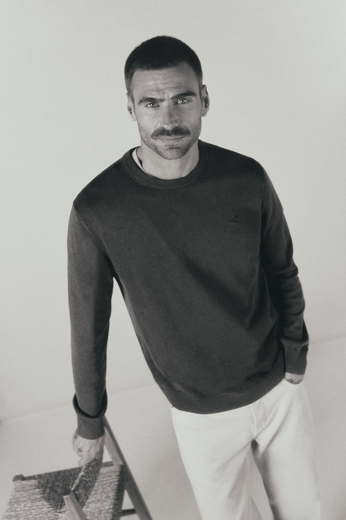 OOTO Jersey cuello redondo algod&oacute;n lavado Verde