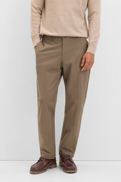 Cortefiel Pantalón chino confort regular fit Kaki