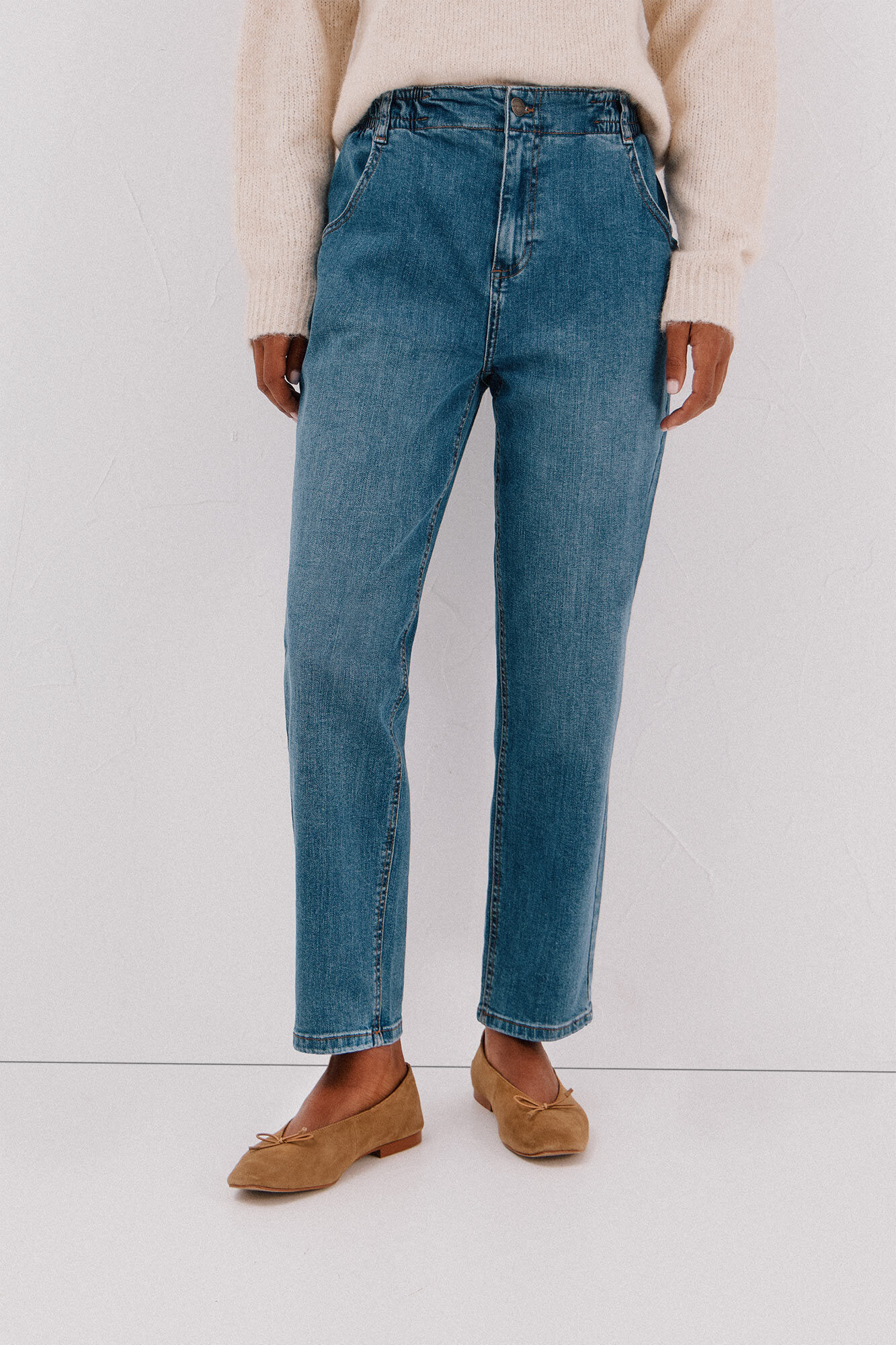 Cortefiel Jeans easy fit Marfil