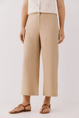 Cortefiel Pantalón de tencel Beige