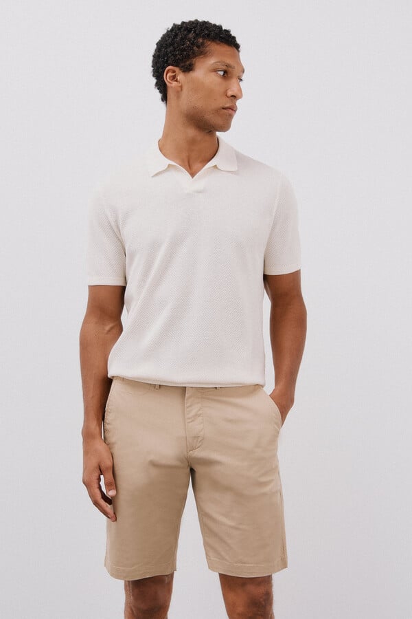 Cortefiel Bermudas chino Beige