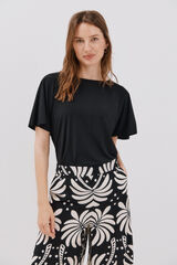 Cortefiel Playera básica fluida Negro