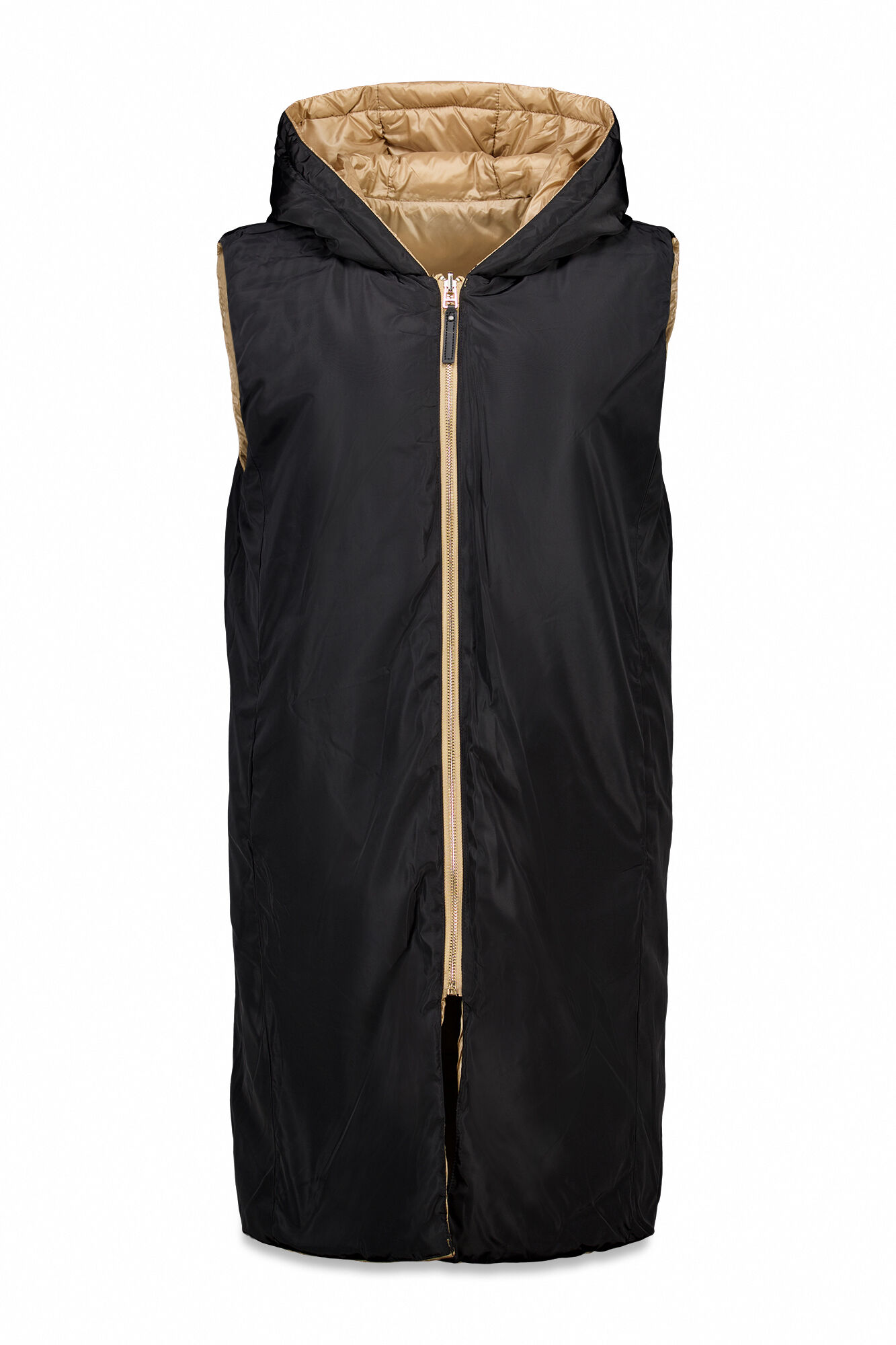 Cortefiel Chaleco largo reversible Beige