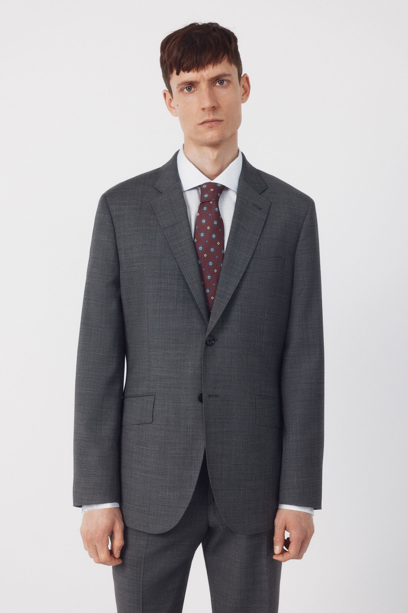 Cortefiel Americana traje dynamic estructura gris