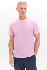 Cortefiel Camiseta básica piqué Rosa