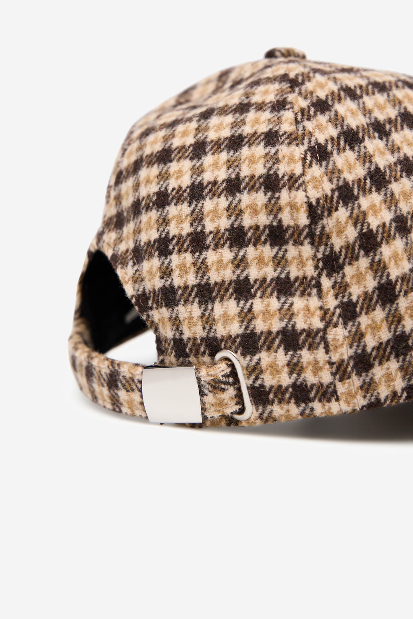 Cortefiel Gorra a cuadros Estampado marr&oacute;n