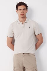 Cortefiel Polo con tips Beige